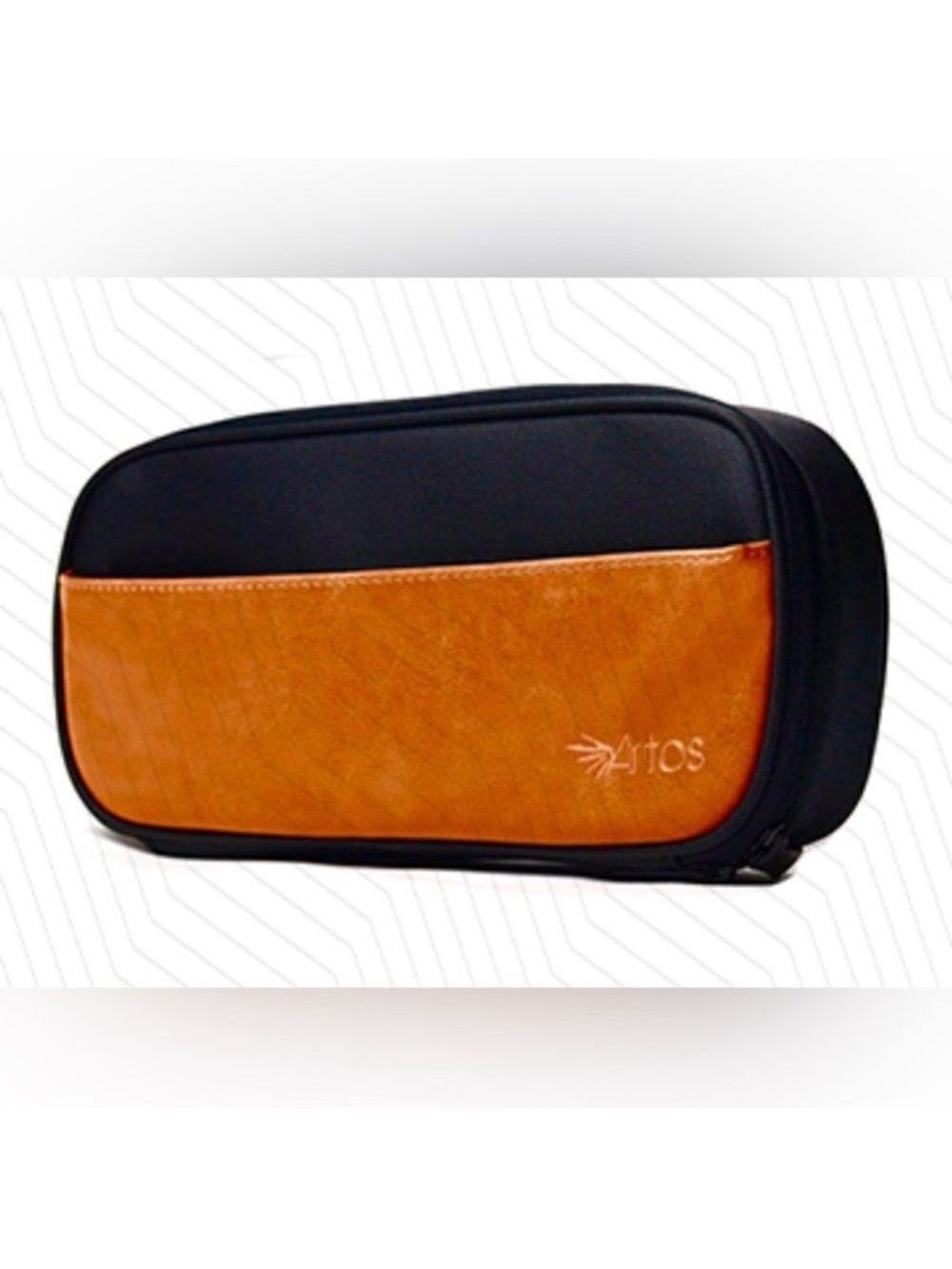 Artos Black Camel Brown Faux Leather Hanging Electronic Essential Organizer Bag